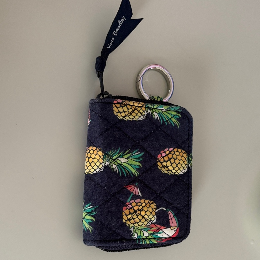 Vera Bradley Navy Pineapple Quilted Wallet